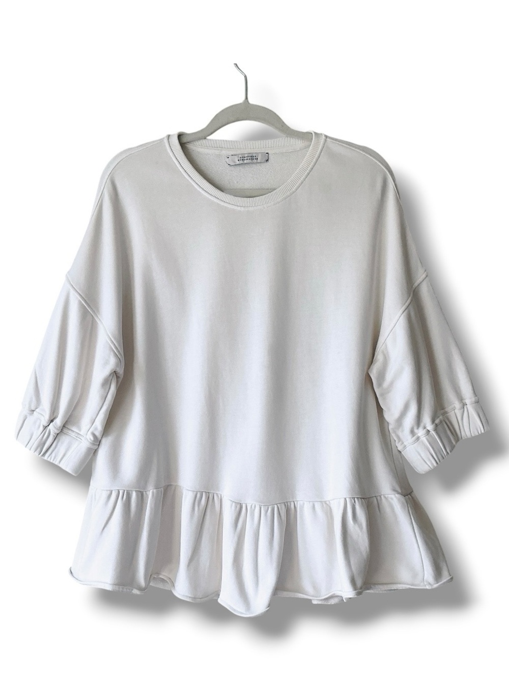 Dorothee Schumacher French Terry Peplum Hem Sweatshirt Size 2/ US S